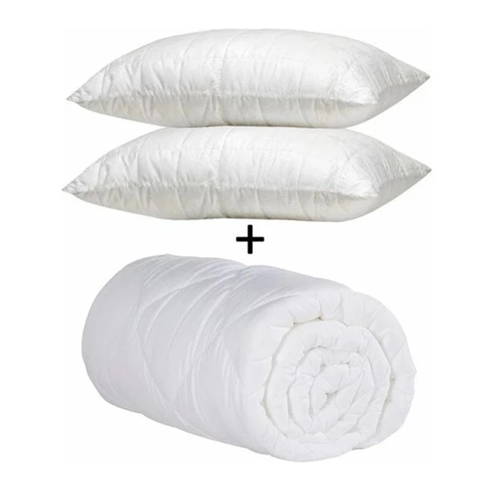 Duvet insert Down Alternative Comforter Quilt Blanket Comforter Queen Double Size and 2 pcs Pillows Bedding SET Made in TURKEY