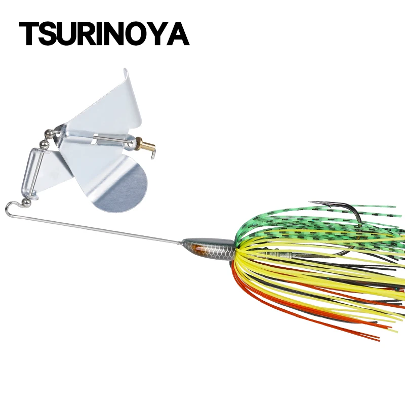 TSURINOYA Buzzbait Fishing Lure 12g 15g 26g Topwater Spinner Baits Artificial Metal Hard Bait ASSAULT Bass Pike Fishing Tackle