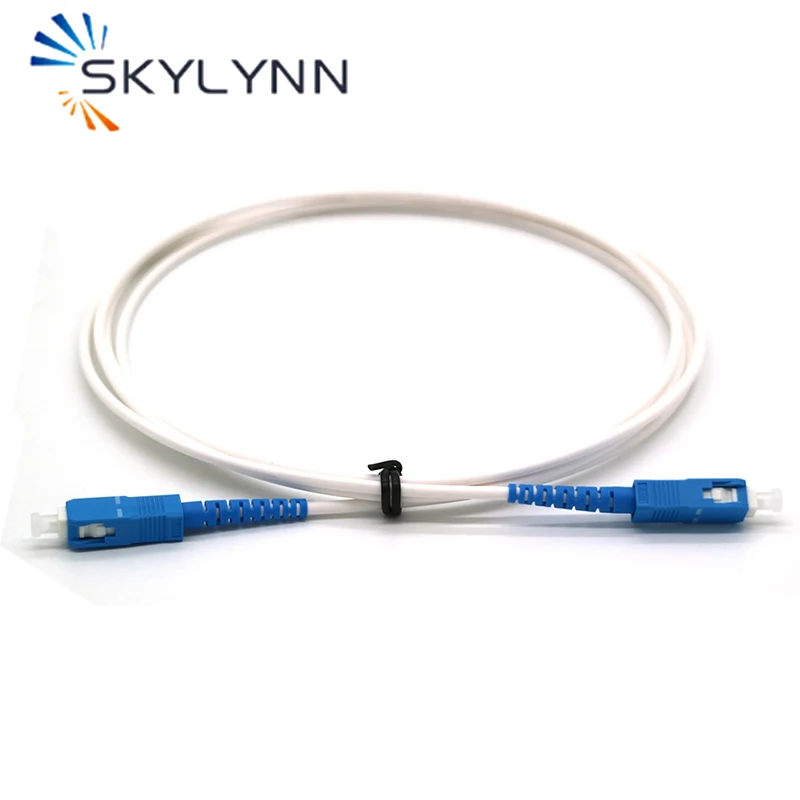 Imagem -05 - Cabo de Remendo Branco da Fibra Ótica do Núcleo 3.0 mm de sx do sm G652d para Ftth Skylynn 50 Peças Medidor sc Apc sc Upc Os2