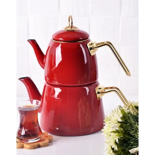 Bayev Elite Class Enamel Teapot-Red-200463