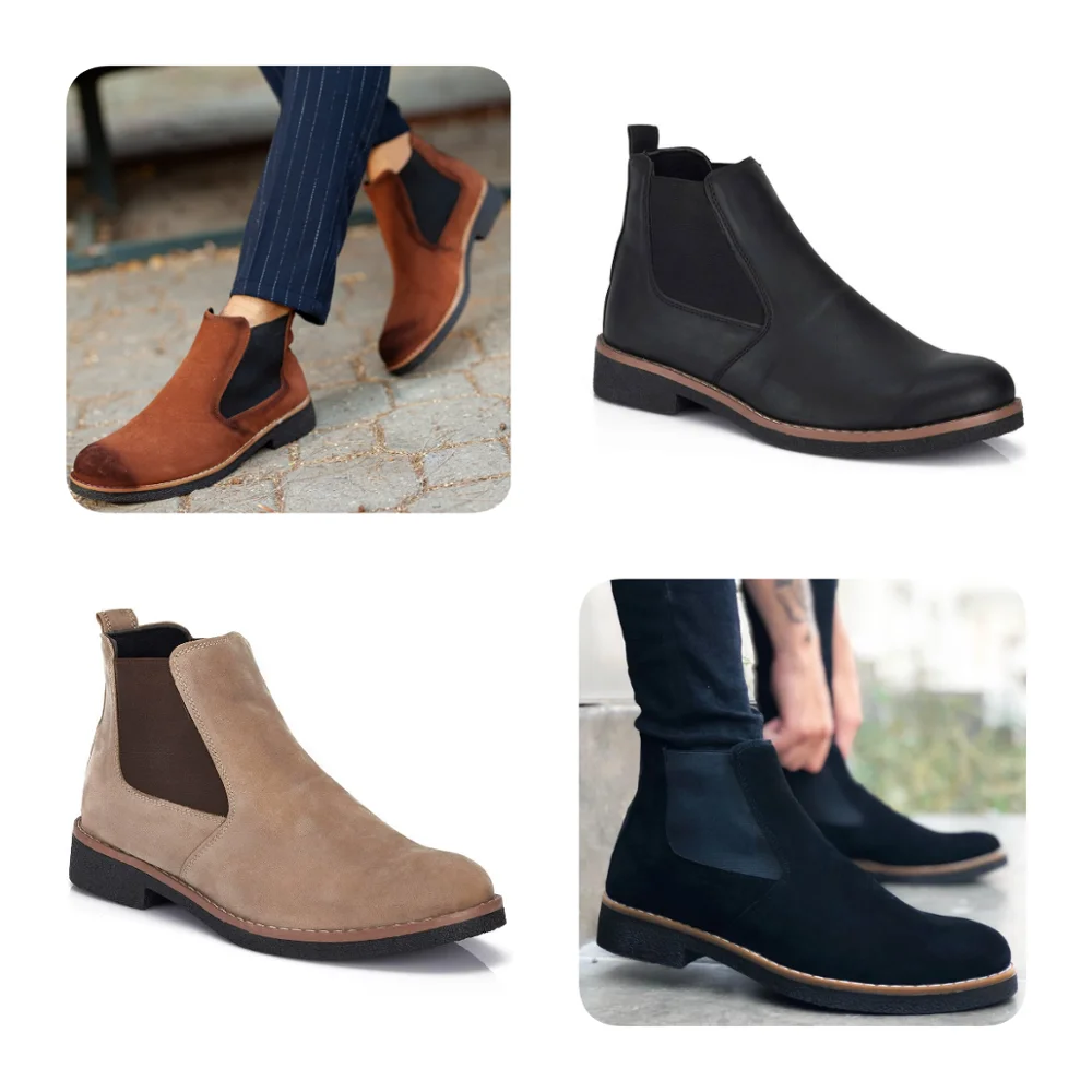 Men Shoes 2021 Fashion New Season Autumn Winter Boots Chelsea Boot Outdoor Slip-on Orthopedic Ankle Boot Comfortable Male Shoes