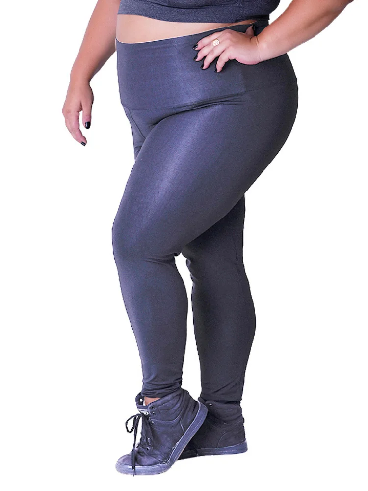 Calça Legging Plus Size E Top Ginastica Conjunto Fitness Para Exercícios Uso Dia Trabalho Marca BumBum