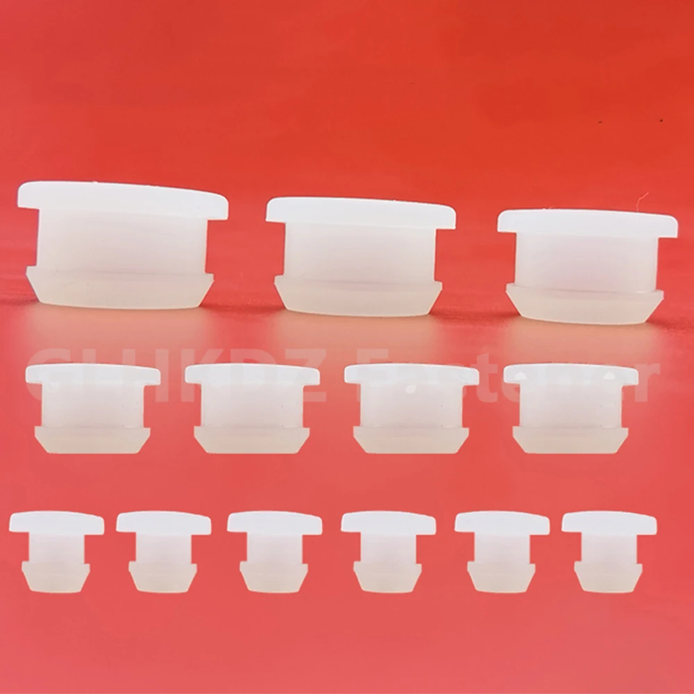 Transparent 2-30mm Silicone Rubber Snap-on Blanking Bore Plug Round Hole Stopper Tube Pipe End Cap Sealing Dust-proof Waterproof