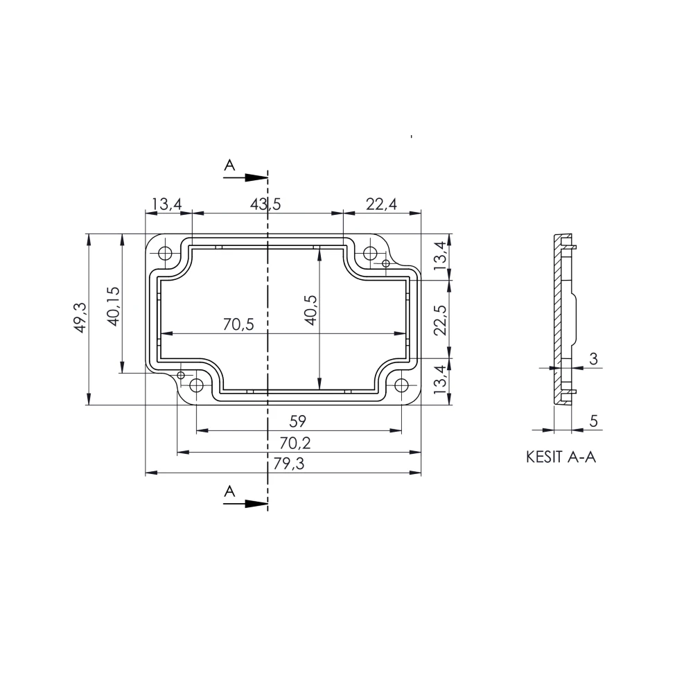 Case Box for ESP01 Esp8266 IP67 Plastic enclosure with 2 holes