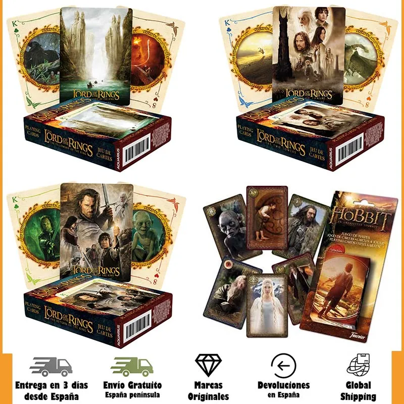 Fournier, children's deck, The hobbit, GmbH, Poker, Trilogy, Lord of the Rings, The Ring community, the two towers, the king's return, game table, entertainment, cinema, movies, Frodo, gift