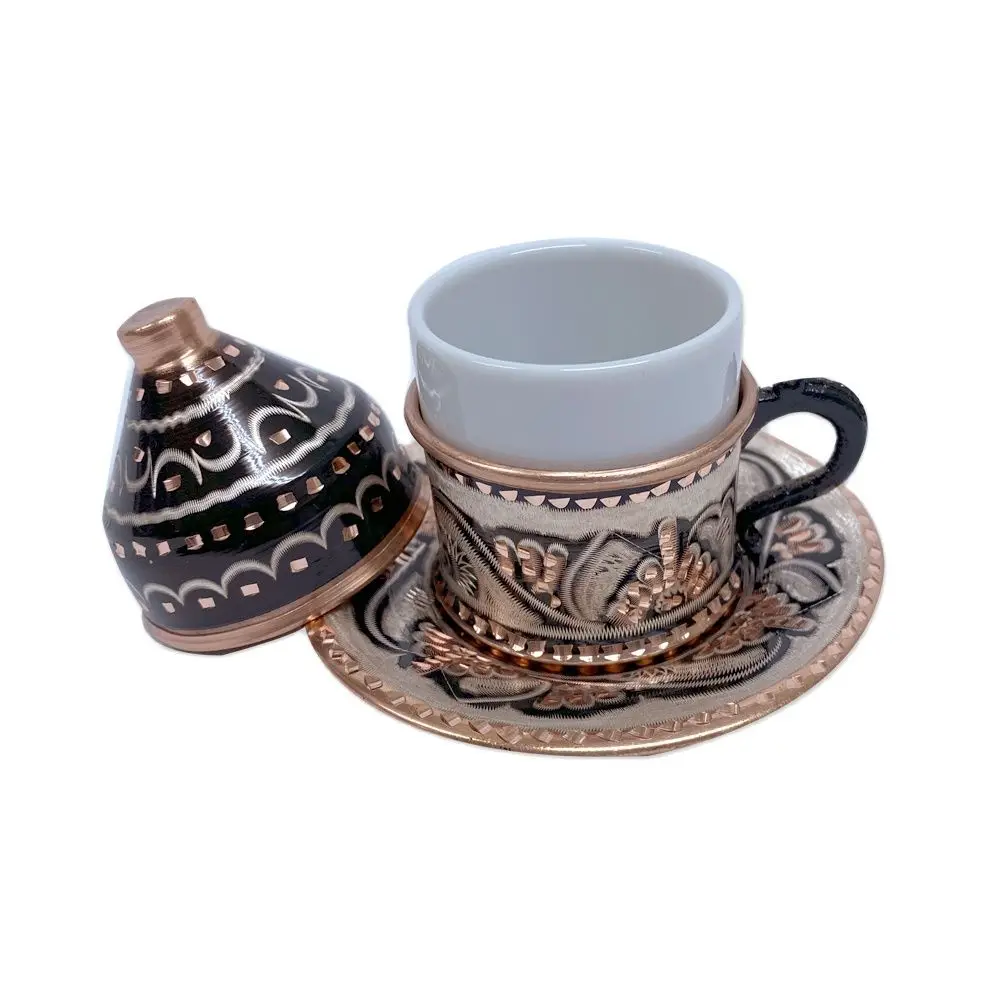 Authentic Turkish Coffee Cup With Porcelain Mug Traditional Turkish Espresso Coffee Maker Tea Cup Saucer Thermos Cezve