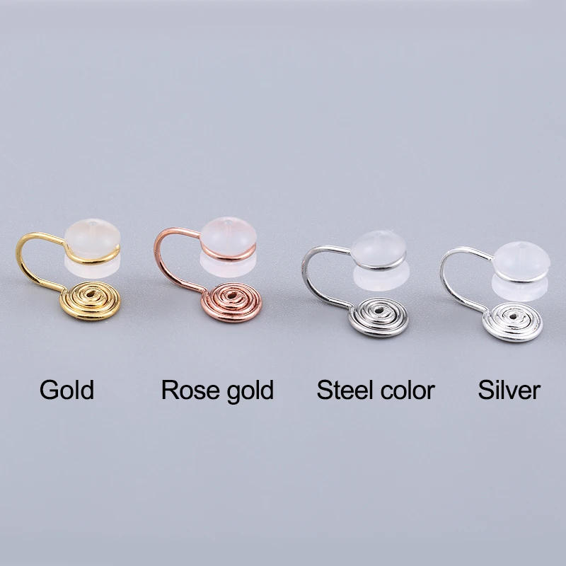 Women\'s Silicone Mosquito Coil Without Ear Hole Clip Ear Clip Accessories Converter Is Suitable For Diy To Change Earrings