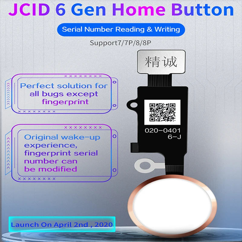 JC Home Button 6Gen 3D Touch Fingerprint Flex Cable Universal For Iphone 7 7P 8 8P SE Menu Key Back Return Function Solution