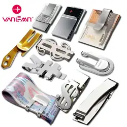 Money Clip Metal Wallet For Men Money Clip Knife Women Credit Card Banknote Cash Holder Gold Money Clips metal Luxury Brand