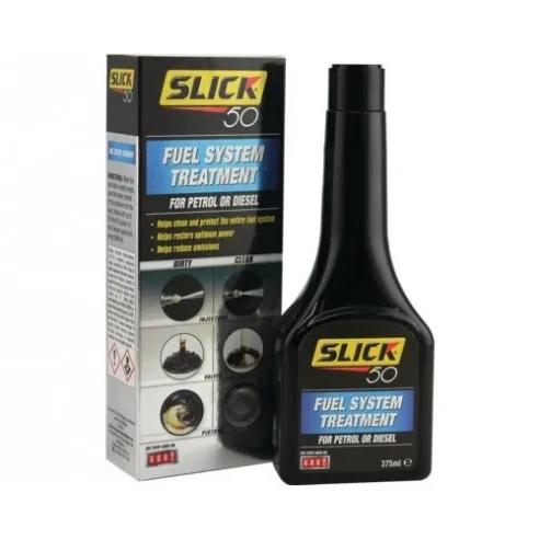 Slick 50 fuel system cleaner gasoline and diesel, capacity 375 ml. Protects and cleans injectors, carburetors, valves