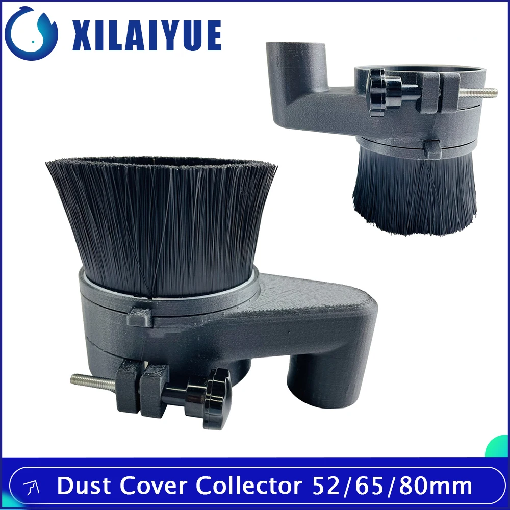 CNC Dust Cover Collector 52/65/80mm Diameter Brush Vacuum Cleaner Dust Cover Brush For CNC Router Milling 775 300W 500W Spindle