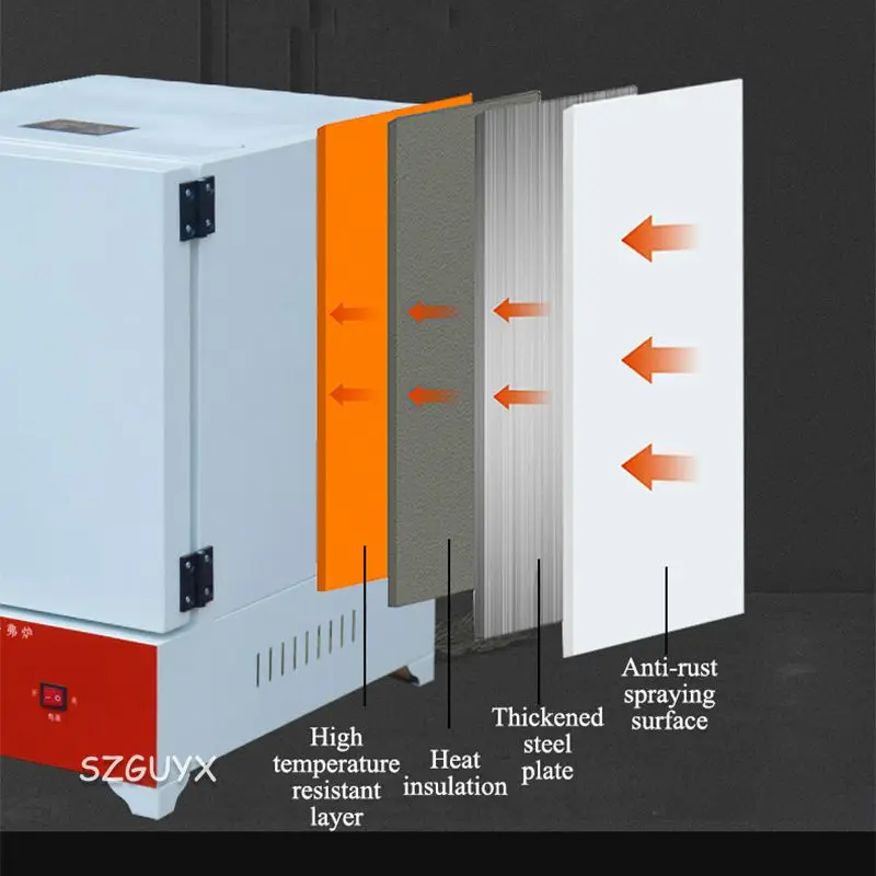 Forno a muffola intelligente diviso/forno a resistenza ad alta temperatura da laboratorio/controllo intelligente della temperatura/220v