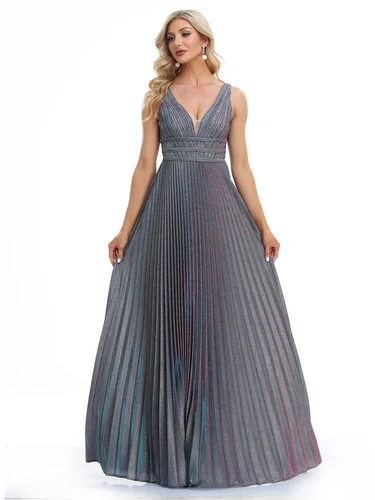 Vestidos de Noche azules con lentejuelas y escote en V profundo para mujer, vestido elegante de lujo con espalda en V para fiesta de boda, vestido largo de cóctel para graduación