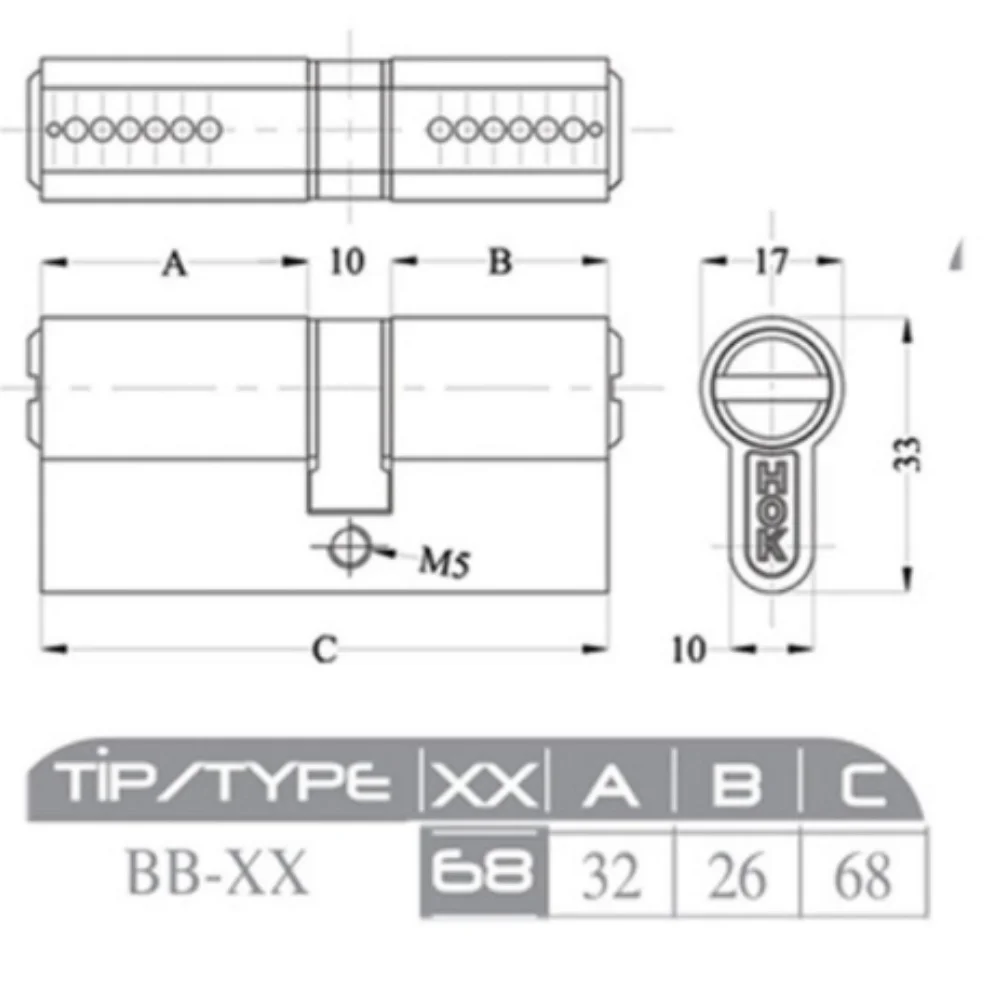 Door Core Cylinder Locking 5 Keys 68mm Safety Card Hok Home Garden Burglar Protection Security Screw Stainless Steel Iron Bell Multi Piece Function Standard Discount Offer Unisex High Quality Fast Shipping