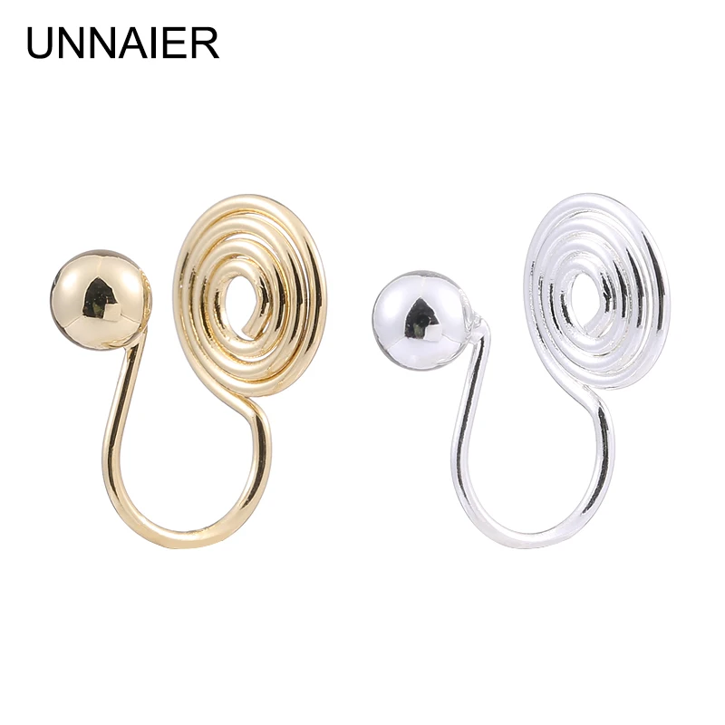 UNNAIER mosquito coil ear clip accessories painless invisible clip earrings female no ear piercing ear clip converter earrings