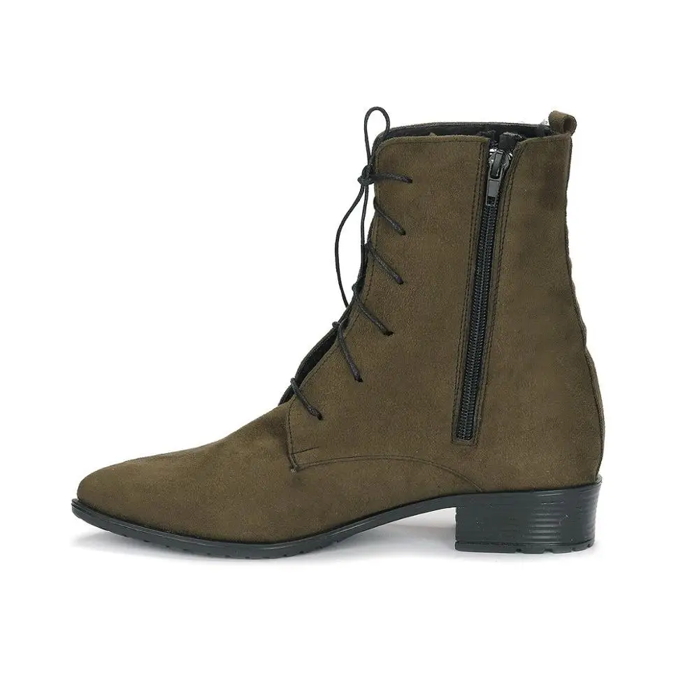 Suede Renda-up Sol Termo Sepatu Bot Wanita Stylish