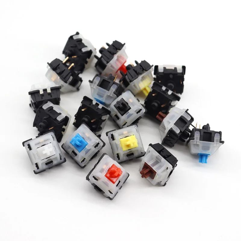 Gateron Switches 5 Pin Mechanical Keyboard Switch Top Milky Black Bottom Black Switches Red-white-black-yellow-blue-brown shaft