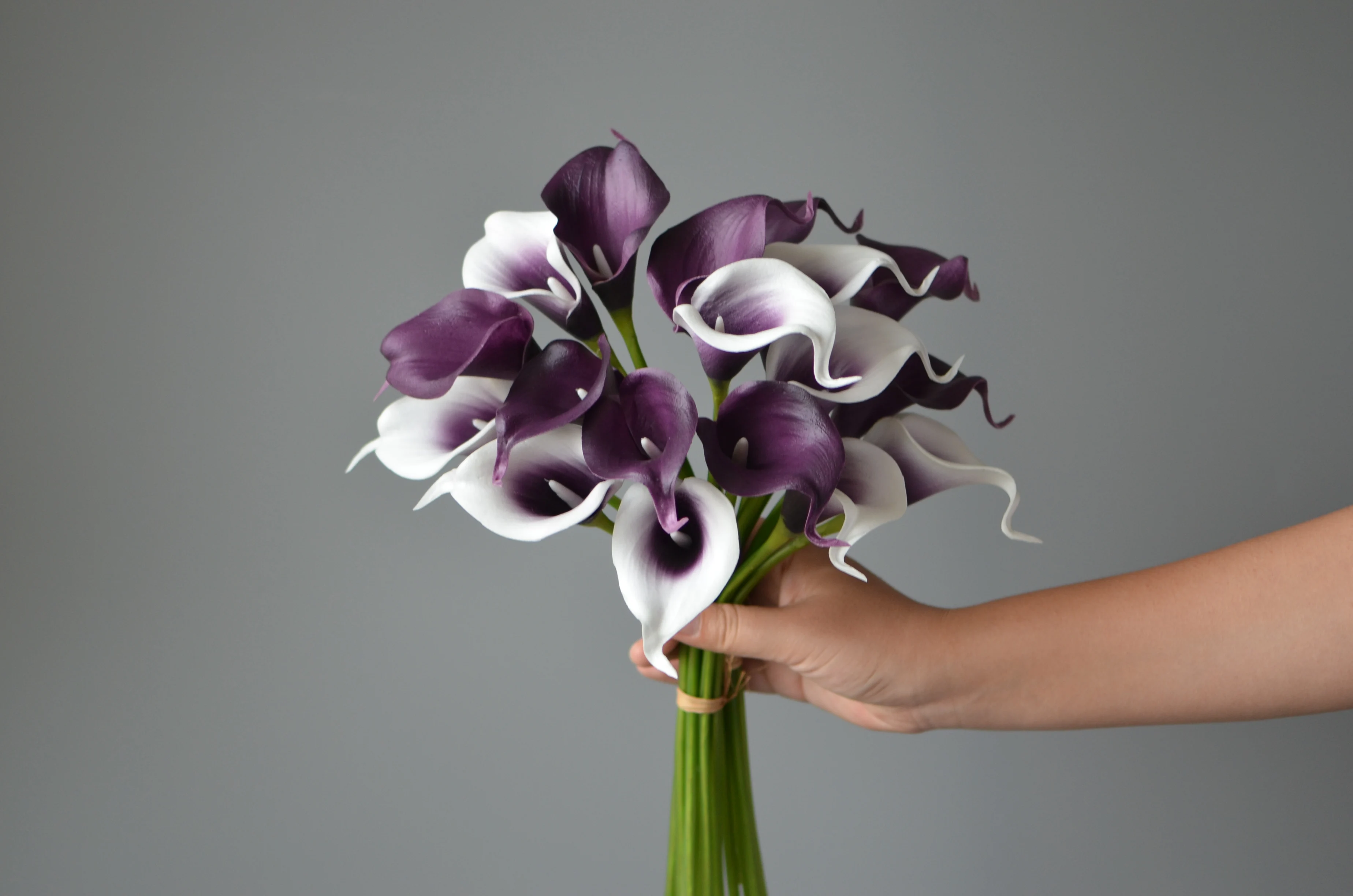 Plum Picasso Calla Lilies, Real Touch Faux Calla Lilies, DIY Wedding Bouquets, DIY Centerpieces