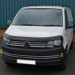 For Volkswagen VW T6 Transporter Chrome Front Bumper Streamer 6 Pcs. 2015-2019 . Stainless Steel. A + Quality Modified Design