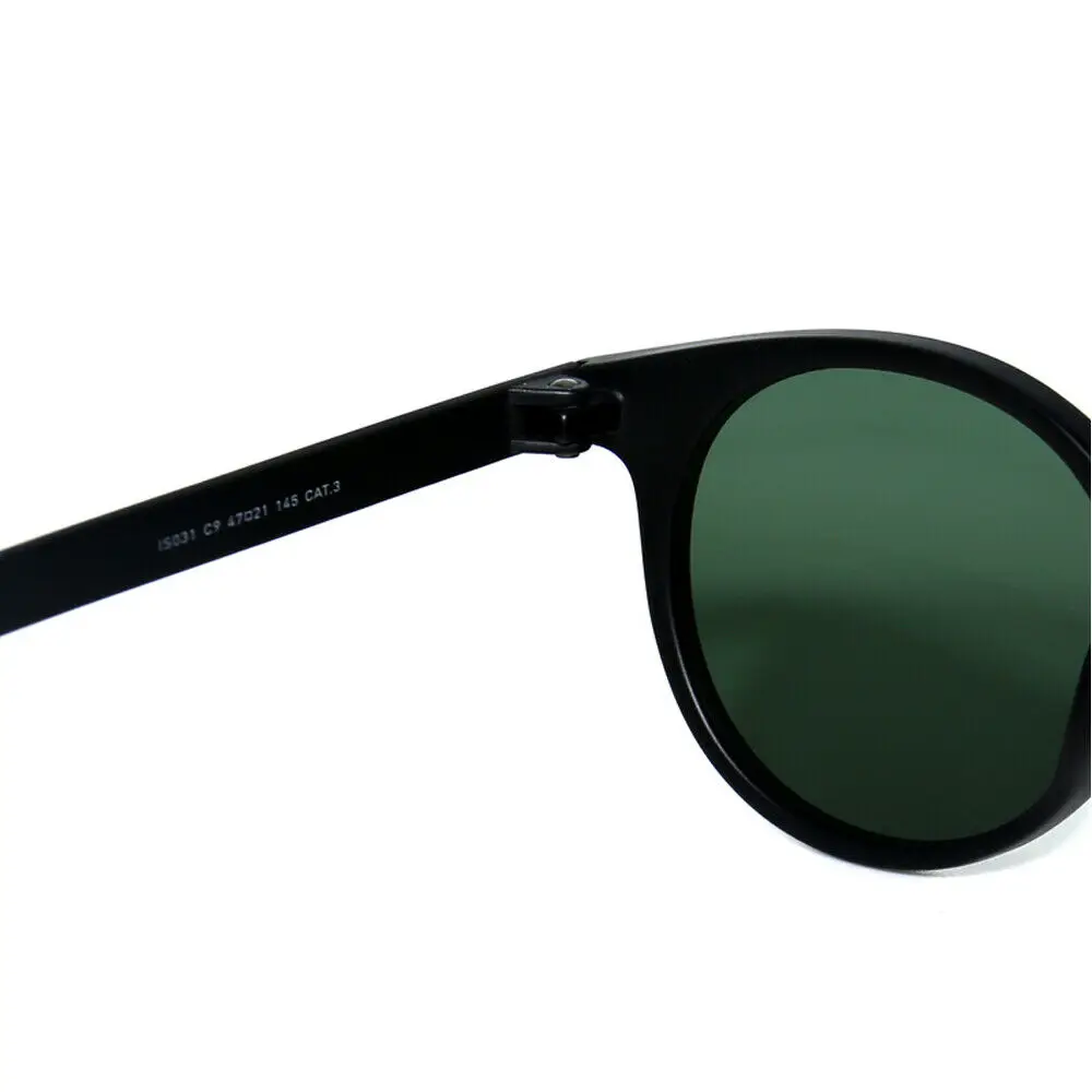 Womens Round Sunglasses for men Polarized Vintage 100% UV Protection Top Quality Lightweight Retro fashion sunglasses Black Grey
