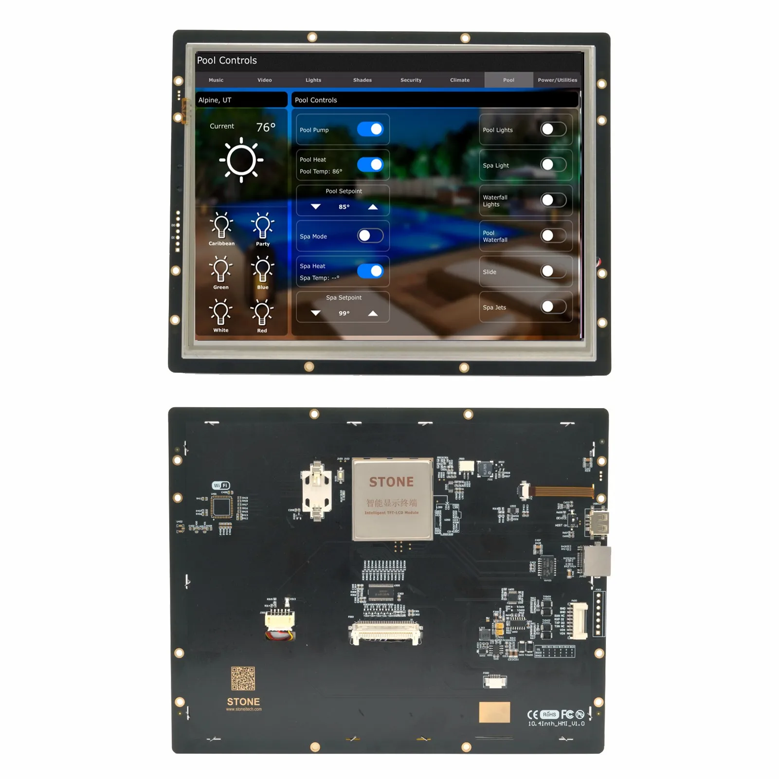 10.4 inch TFT LCD Visual Angle 80/80/80/80, Working life an impressive 30,000 hours TFT LCD module is a whole display system