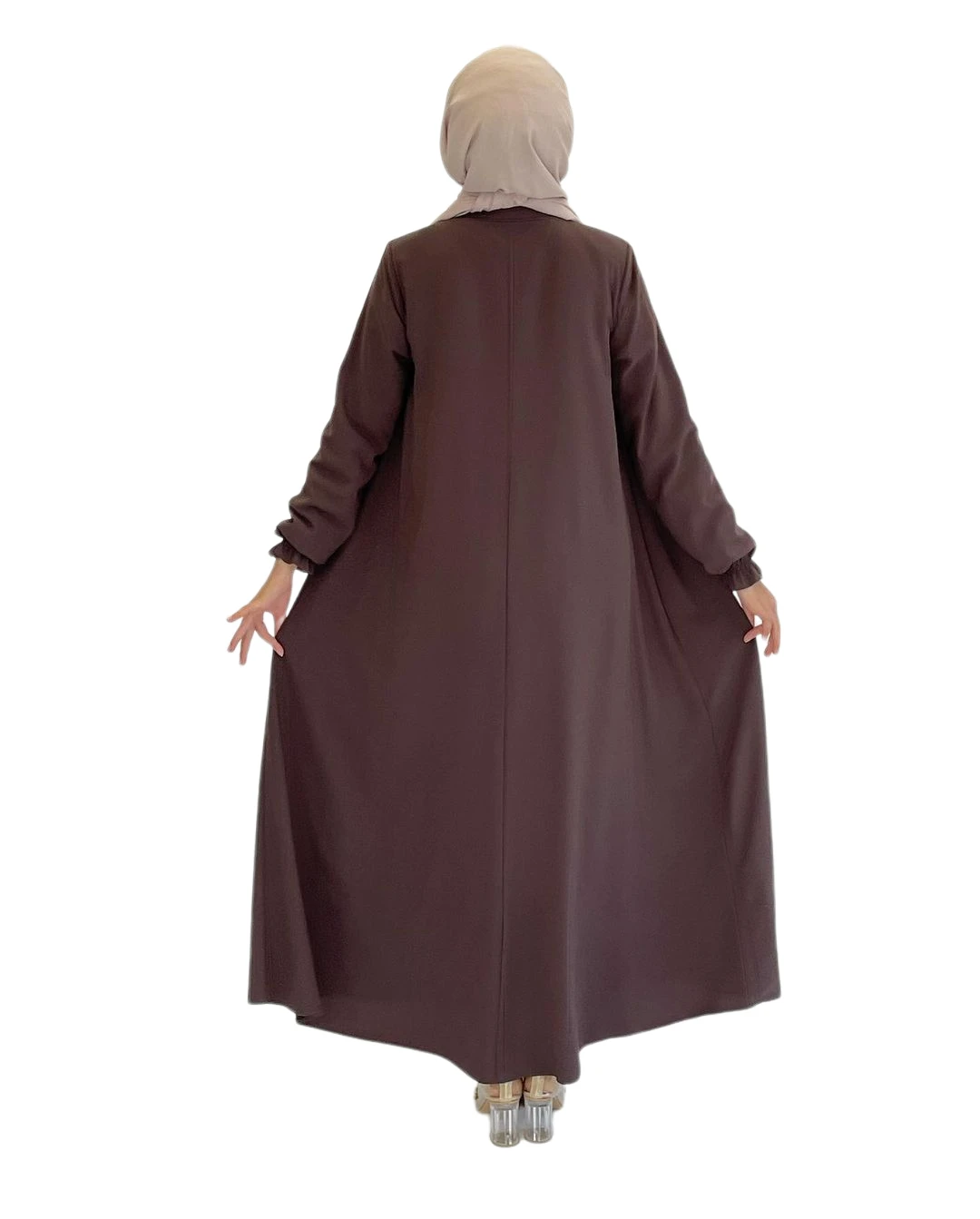 Muslim Abaya Islamic Hijab Fashion Clothing Extra Loose Cut Double Circular Maulana Model Dress