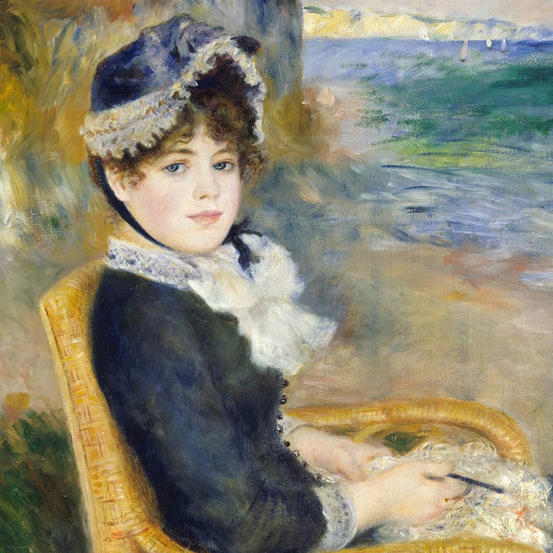 French Impressionist Auguste Renoir Oil Painting On Canvas Poster By the sea Art Prints Gallery Wall Pictures Living Room Decor