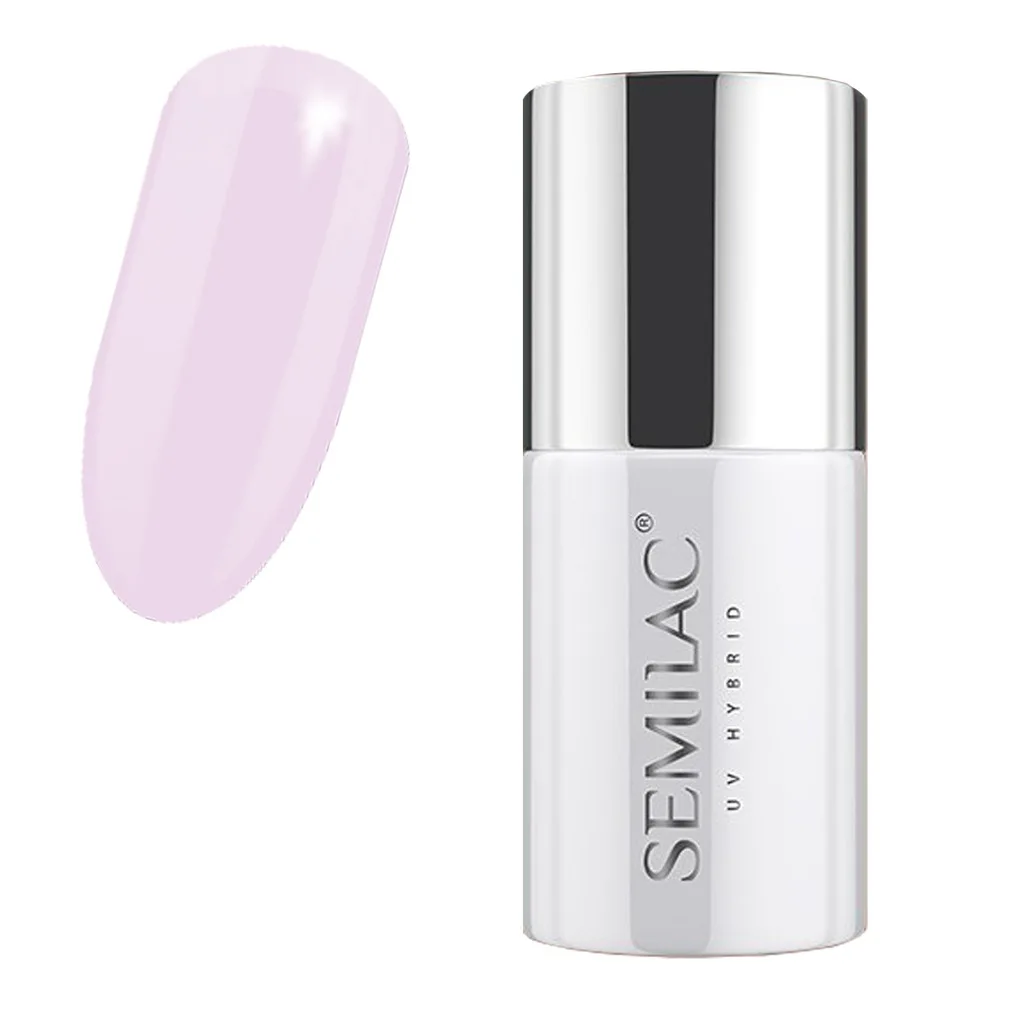 Semilac Cold lilac 193 semi-permanent cover, UV hybrid nail polish texture Gel