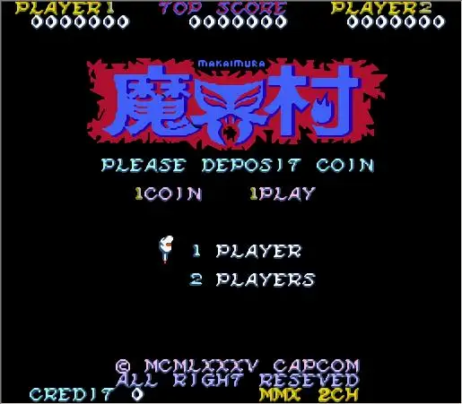 Cartucho de jogos de fliperama ghon goblins para console nes/fc