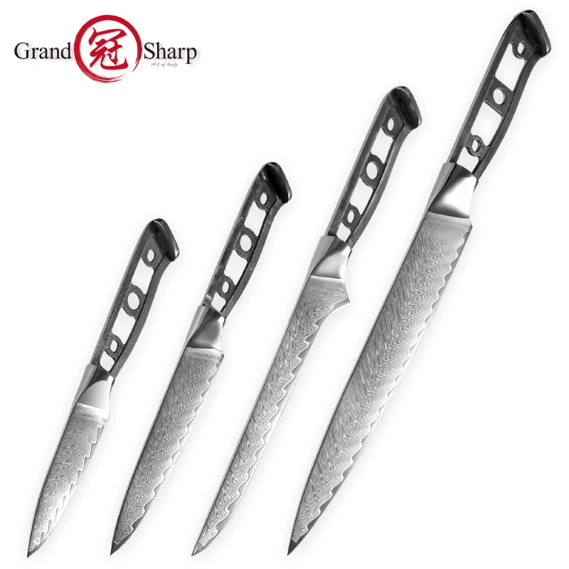 Chef Kitchen Knives Blank Blade DIY Tools VG10 Japanese Damascus Steel Boning Slicing Paring Utility Santoku Knife Dropshipping