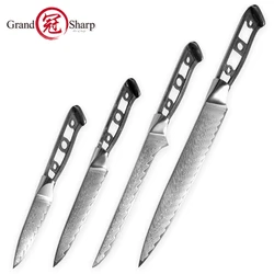 Chef Kitchen Knives Blank Blade DIY Tools VG10 Japanese Damascus Steel Boning Slicing Paring Utility Santoku Knife Dropshipping