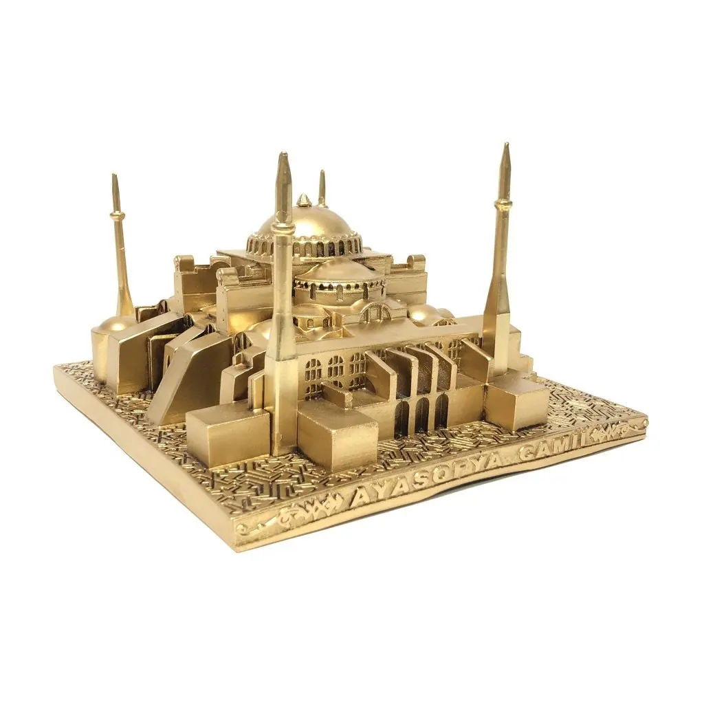 Hagia Sophia Mosque Model Trinket Gold Trinket Gold Color Trinket Modern Trinket Household Items Souvenir Islamic Gift