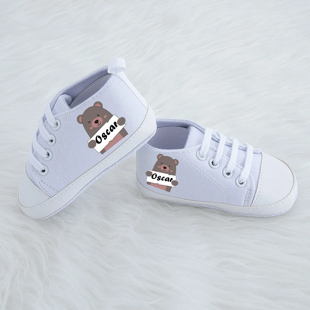 MIYOCAR personalized any name can make lovely bear baby shoes first walker baby shower gift