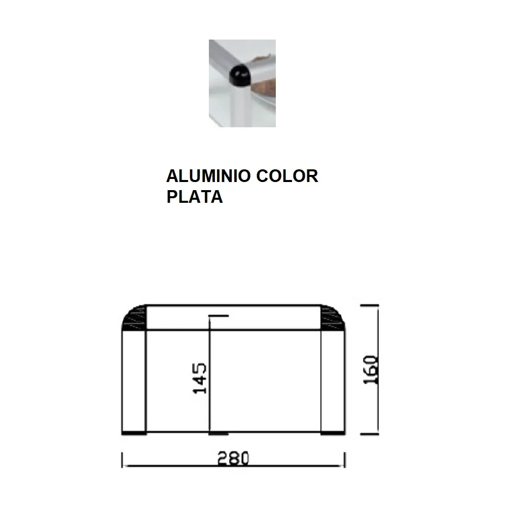 Vetrina neutrado ricette e snack, bar bar e hotel vetro piatto argento colore 100 cm di lunghezza