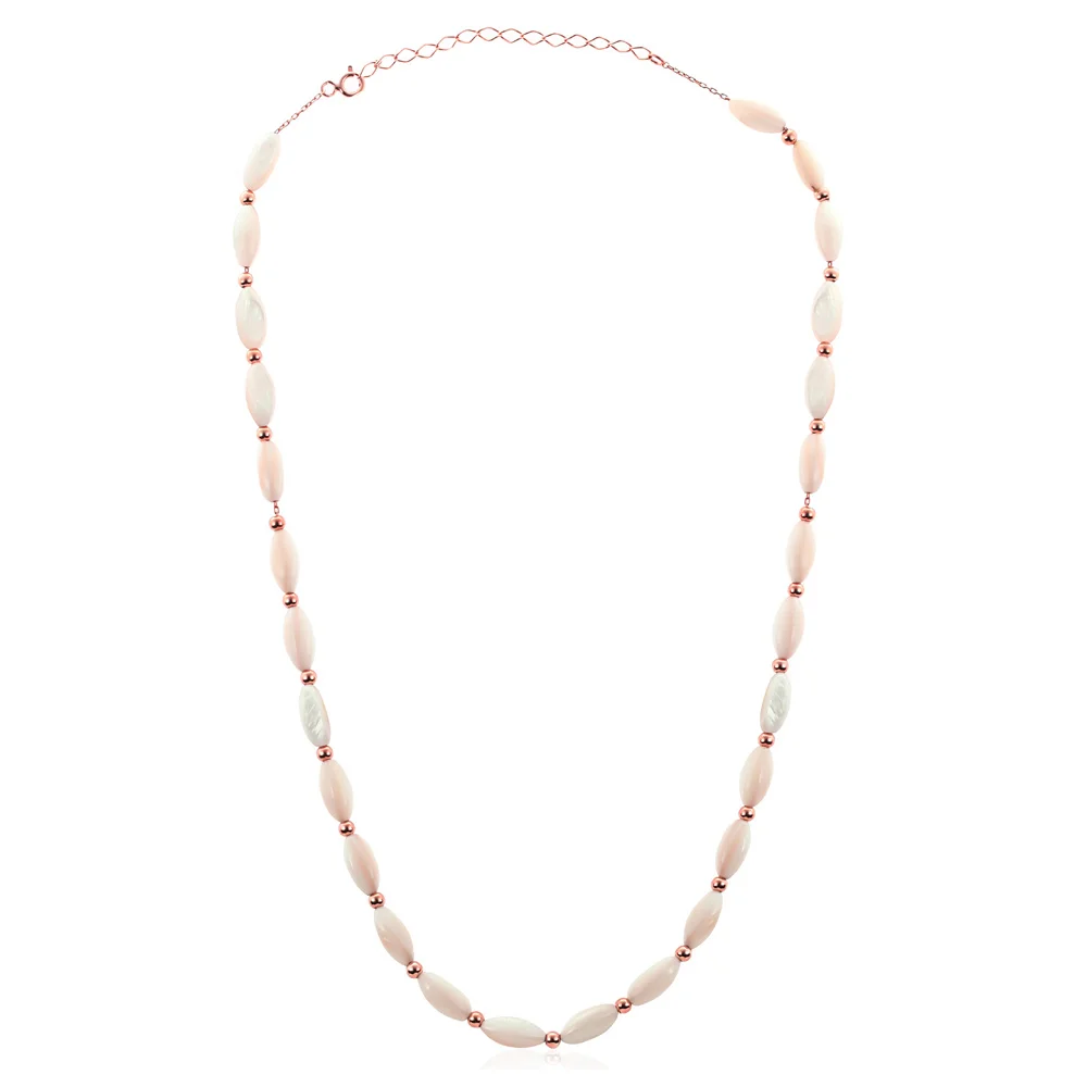 Scatter Necklace Jewelry 925 Sterling Silver Nacre Stone with 45cm Chain