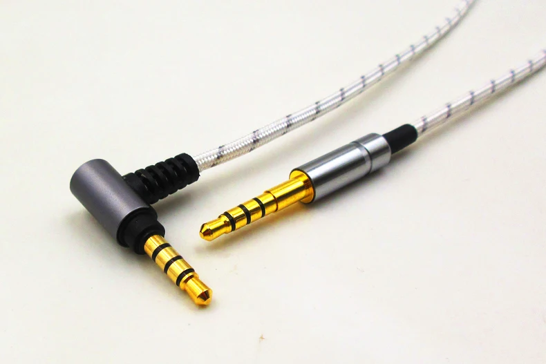 OCC Nylon audio cable with mic For Denon AH-MM400 MM200 MM300 headphones