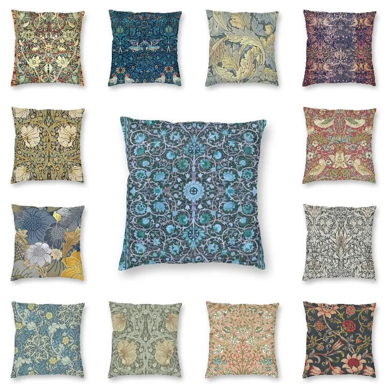 William Morris Throw Pillow Cover Acanthus Home Decorative Custom Square Holland Park Cushion Cover 40x40 Seaweed Pillowcover