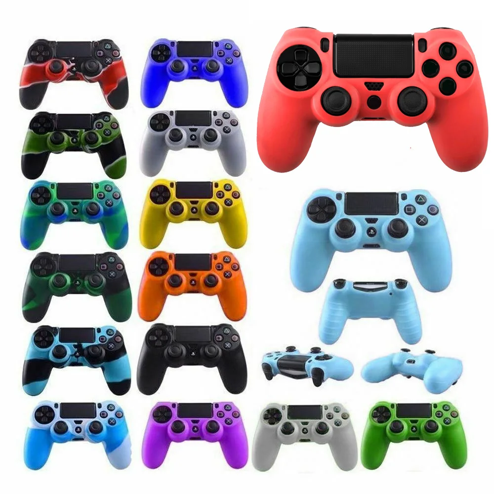 PS4 Dualshock controller anti-slip silicone case skin for Playstation 4 flexible colors and suabe texture