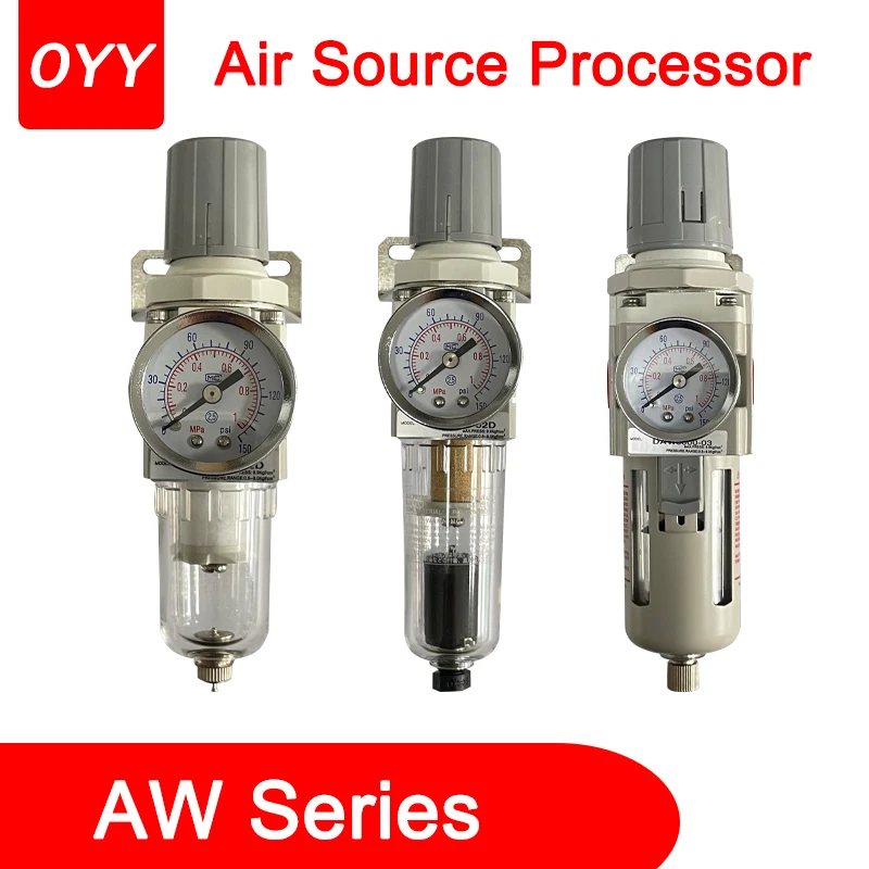 

AW2000-02D AW3000-03D Pressure Regulator Oil Trap Filter for Compressor Air Source Processor Manual Automatic Drainage