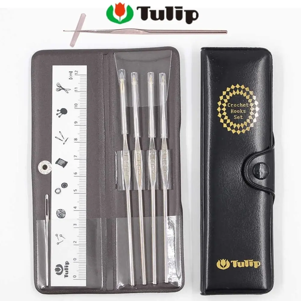 Original Tulip (TULIP) Metal Handle Crochet Hook Knitting Needle, 1pc No 0 - 22 + Set - Diy - Stainless - Yarn Sweater Weave Sewing - Craft Tool - Lace