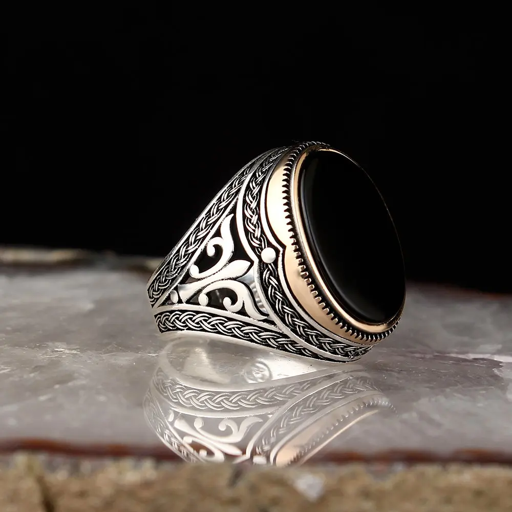 Onyx Gemstone 925 Sterling Silver Ring