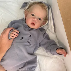 BZDOLL 70CM/55CM 3D Skin Hand Paintes Soft Vinyl Reborn Baby Boy Doll Toy Cloth Body Realistic Blonde Big Toddler Art Bebe