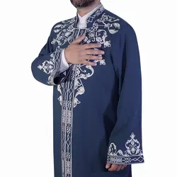 Robe Saudi Arabia Muslim Dresses Qamis Man Jubba Thobe Robe Prayer Abaya In Dubai Muslim Embroidered Elegant Quality gamis homme