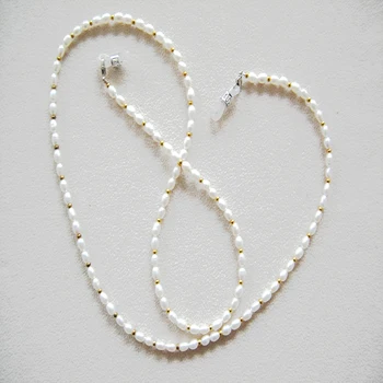 Collier de Perles Naturelles group, Retenue de Spectacle avec Support Brabant, Porte-Masque, à la Mode