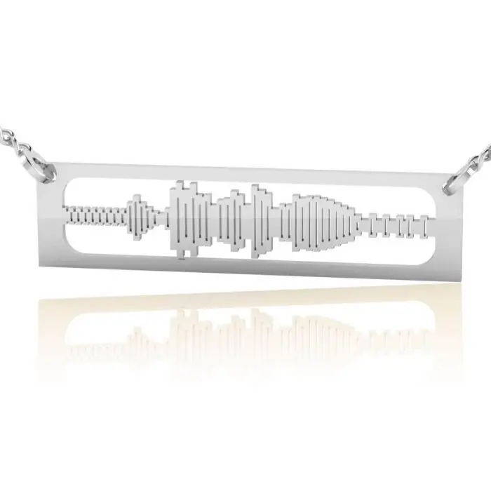 925 Sterling Silver Special Necklace With  Soundwave Of Your Voice Gold Plate Options High Quality Jewelry Gift Men Women