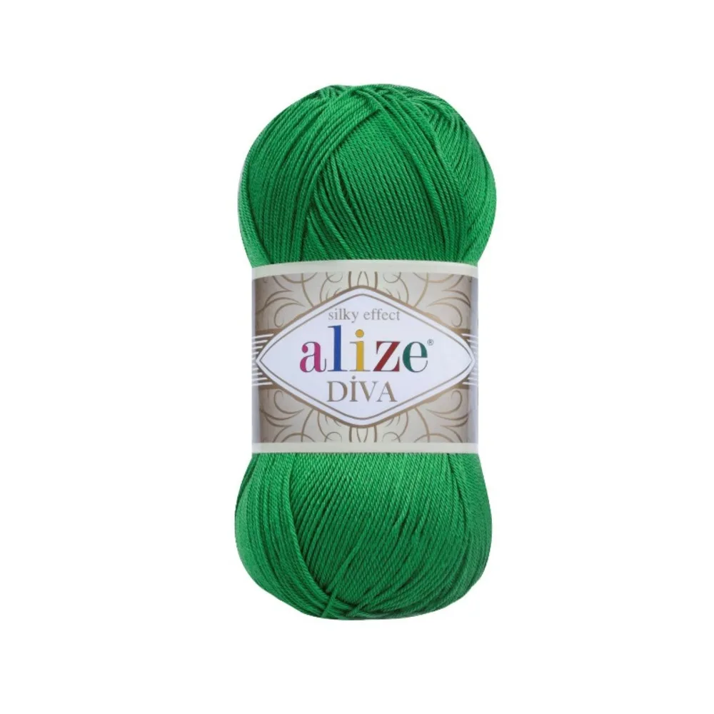 Alize Diva Hand Knitting Yarn Ball %100 Microfiber Acrylic Thread 1 Pack x 5 Balls 100 Gram 350 Meter DIY Crochet Fabric Sewing