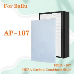 Replacement Ballu AP-107 Air Purifier For FPHC-107 HEPA Activated Carbon Combined Filter