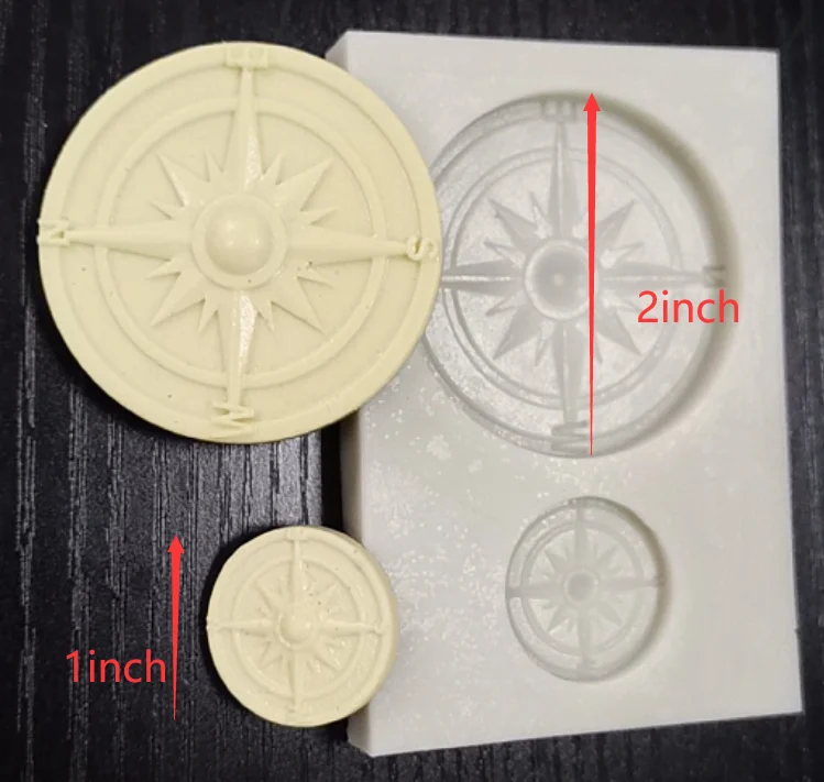 Cake Tools compass silicone mold Decorating Cupcake topper fondant tool mould