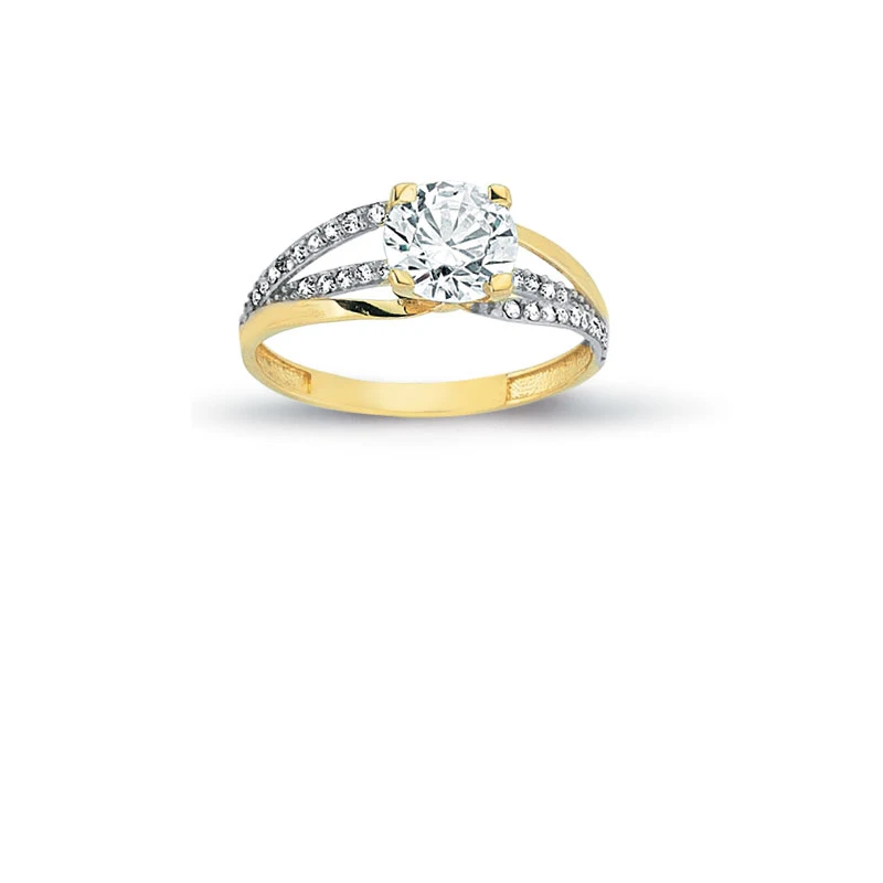 14K Solid Gold Gracious Solitaire Engagement Wedding Ring