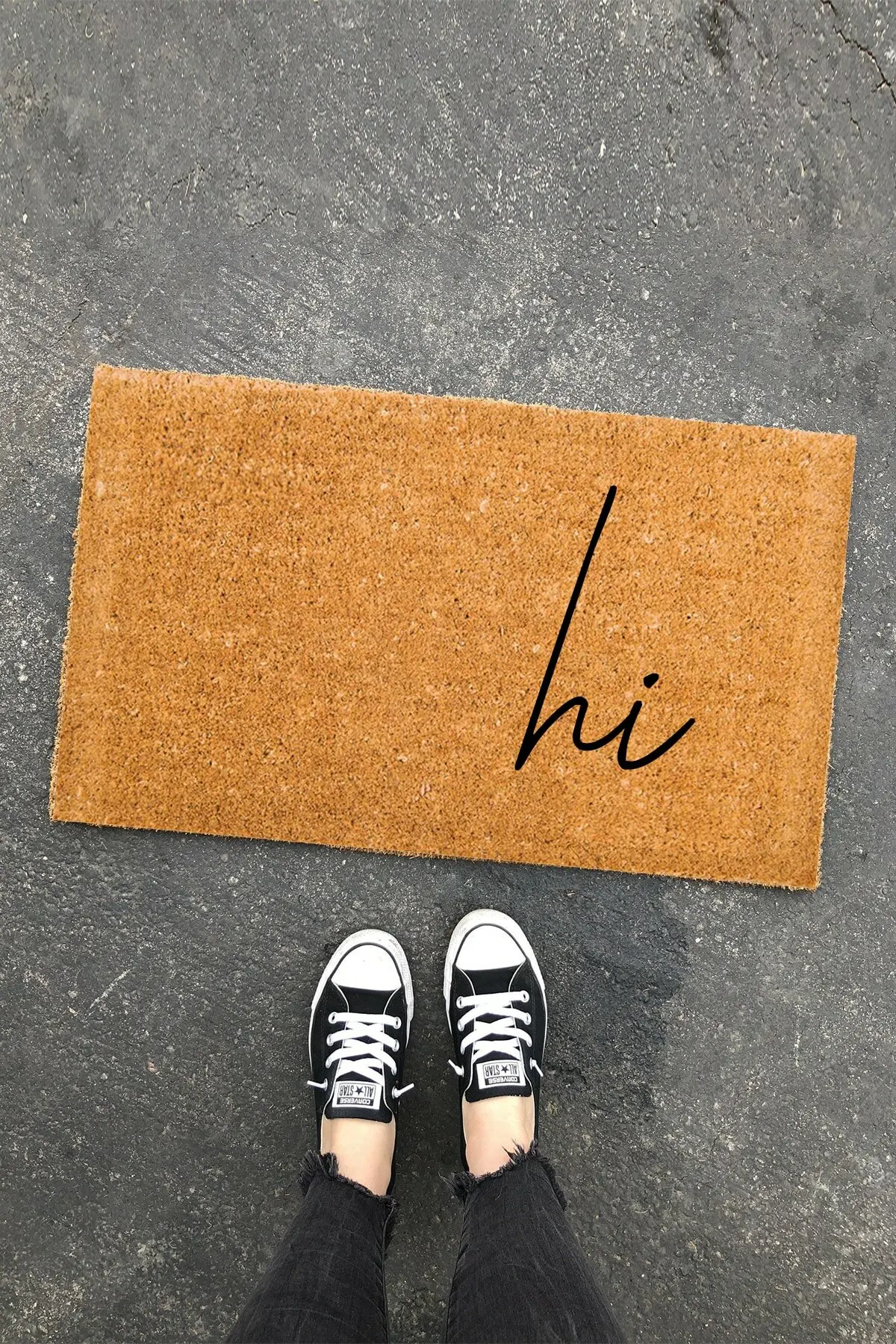 Hİ Doormat Non-slip Doormat For Entrance Door Outdoor  Entrance Mat Funny Door mat Hello there Indoor Outdoor Decoration